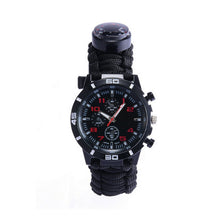 Load image into Gallery viewer, 7-in-1 Paracord Survival Chronograph Wristwatch - Survival Cat