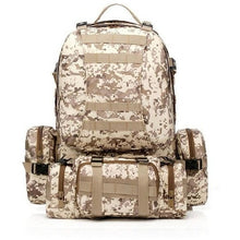 Load image into Gallery viewer, SC-3M50 Large Outdoor Military Style 50L Backpack/Daypack w/ 3 MOLLE Bags - Survival Cat