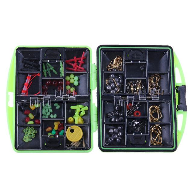 Compact 100 Piece Fresh Water Fishing Accessory Kit & Tackle Box