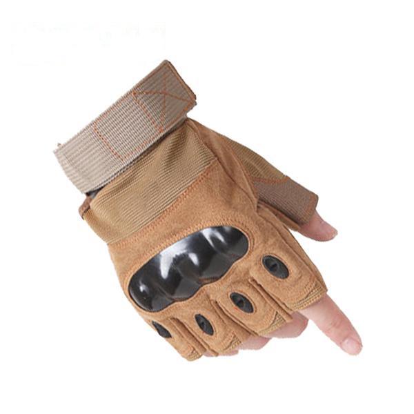 SC-TG2 Hard Knuckle Military Style Tactical Gloves (Half Finger) - Survival Cat