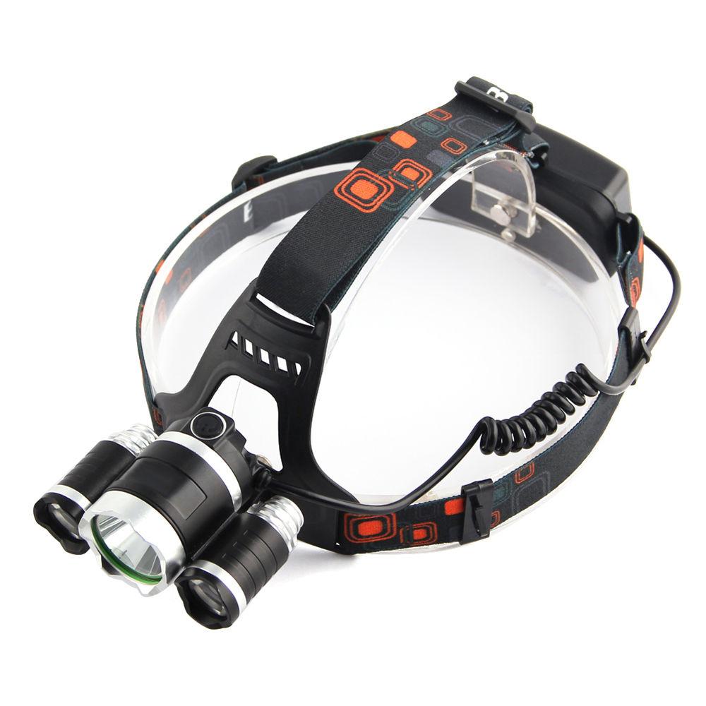 Triple Barrel 6000 Lumens 4-Mode Headlight Head Lamp - Survival Cat