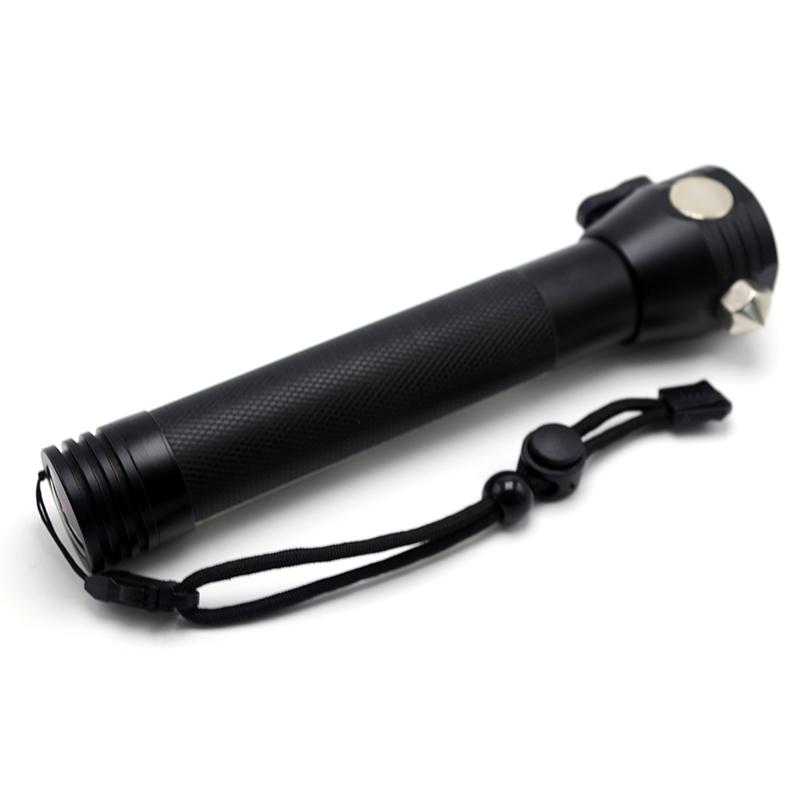 9-in-1 Multi-Functional Roadside Flashlight with Solar Panel Charging Bank & USB Port - Survival Cat