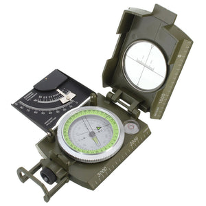 LSC2 Professional Metal Military Lensatic Sighting Compass with Inclinometer - Survival Cat