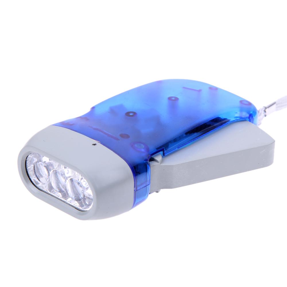 Translucent Hand Crank LED Flashlight
