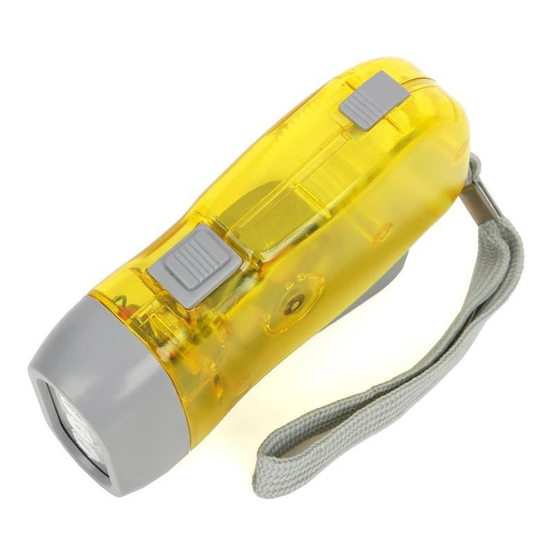 Manual 3-LED Hand Crank Emergency Flashlight
