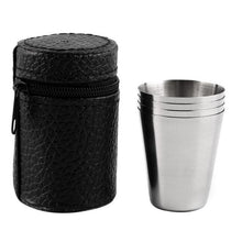 Load image into Gallery viewer, Stainless Steel Portable Outdoor Cups (Pack of 4) - Survival Cat
