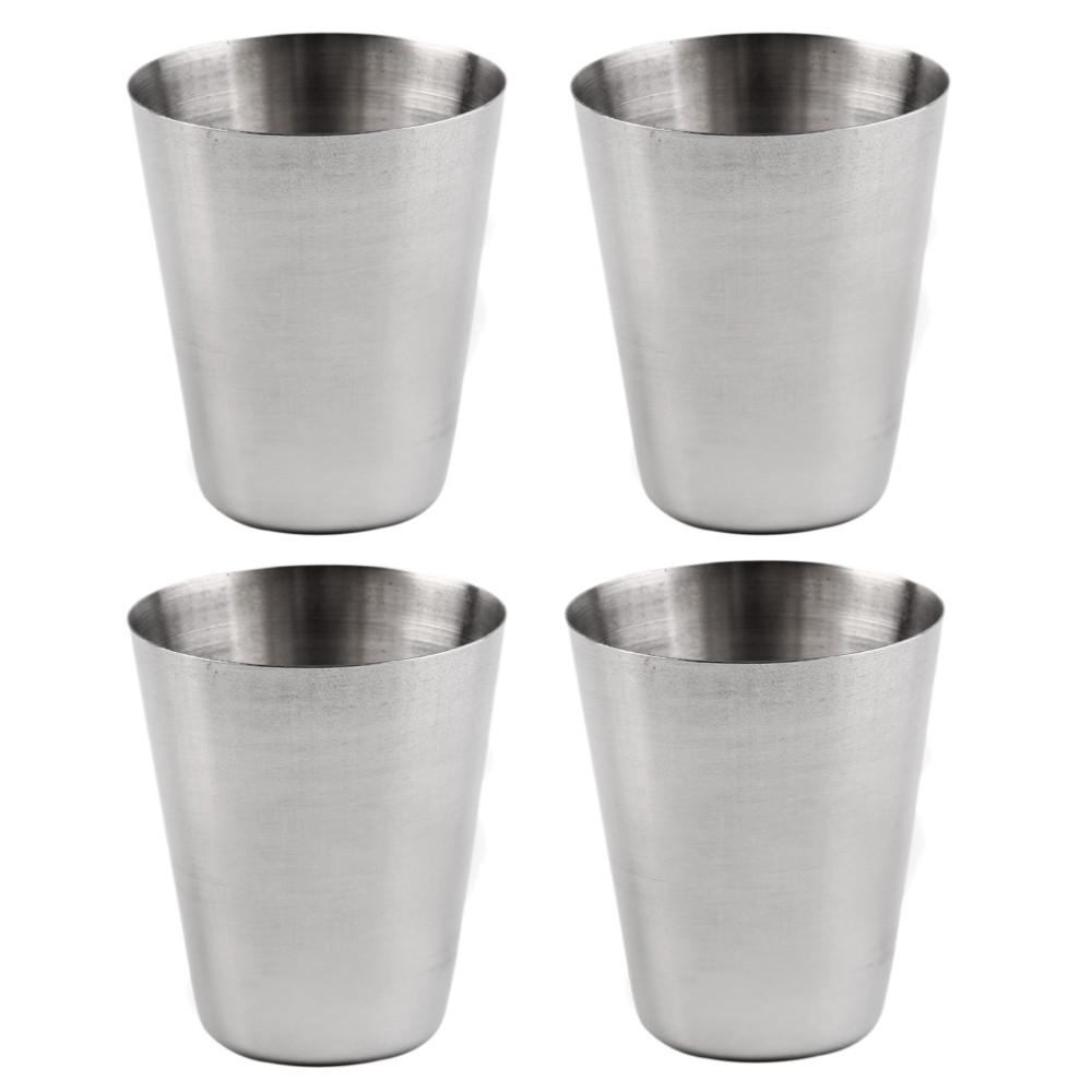 Stainless Steel Portable Outdoor Cups (Pack of 4) - Survival Cat