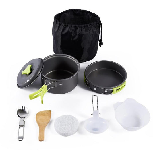 8 Piece Camping Cookware Set - Survival Cat