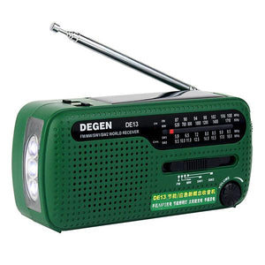 Degen DE13 "World Receiver" AM/FM Emergency Solar Radio - Survival Cat