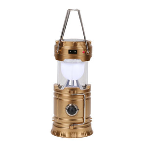 Solar Powered 3-Mode LED Lantern/Flashlight with USB Power Bank - Survival Cat