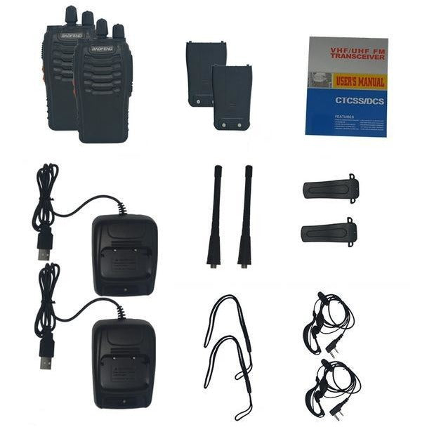 BF-888S Two-Way Walkie Talkie Portable Radios (Pack of 2) - Survival Cat